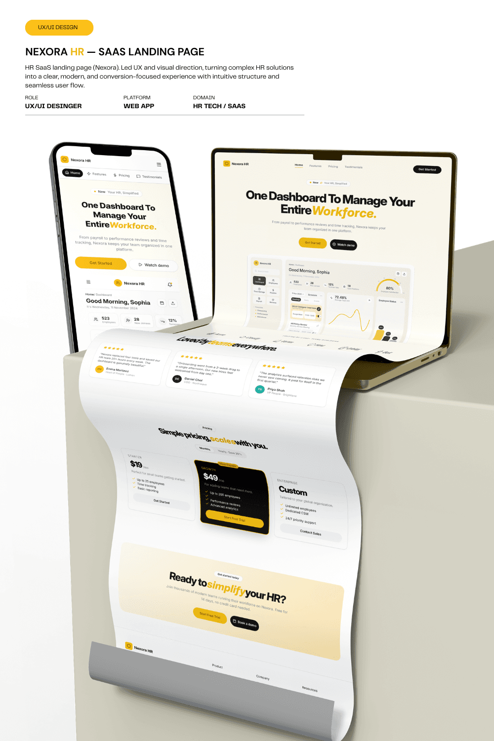 Nexora landing page preview